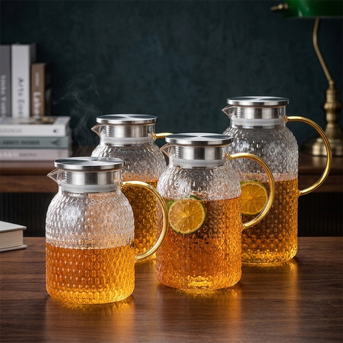 商用餐厅酒店耐热玻璃茶壶1000ml