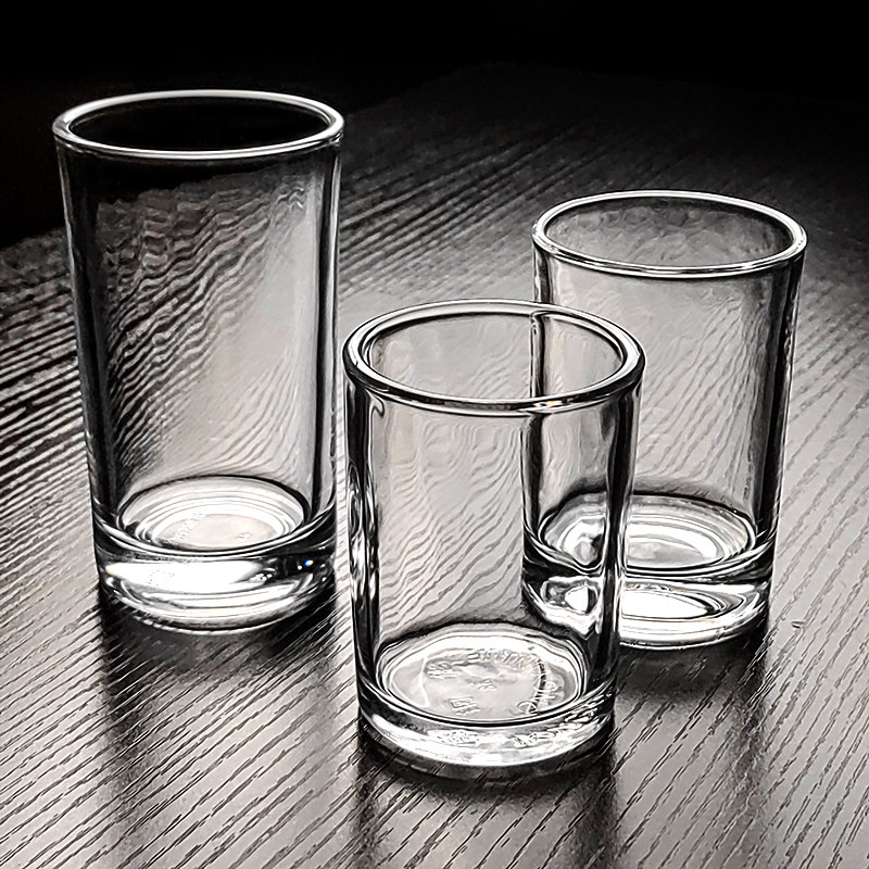 2025新款钢化玻璃白酒杯啤酒杯子二两三两2两3两加厚家用酒杯水杯
