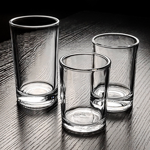 2025新款 钢化玻璃白酒杯啤酒杯子二两三两2两3两加厚家用酒杯水杯