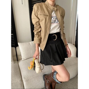 夹克短外套 司南 设计感小众水洗做旧立领工装 复古风 SN8712 美式