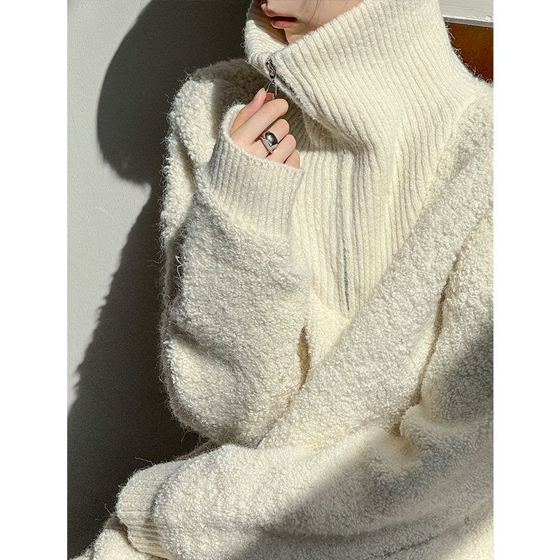 橘芷冬季新款ins韩系感高领毛衣软糯慵懒风针织衫上衣7719,女装/女士精品,毛衣,淘宝优惠券,粉丝福利购,淘宝优惠卷