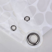 White semi-transparent pebble-patterned shower curtain for the bathroom, thick plastic rubber-like waterproof shower curtain for the shower room thumbnail 5