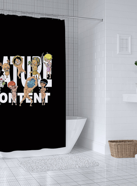 动漫装饰布卫生间浴帘路飞挡水帘遮光帘onepiece海贼王柜门遮挡帘