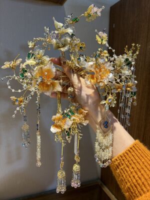 欧姿新品推荐绝绝子设计感新中式发簪百搭套装秀禾新中式金12445