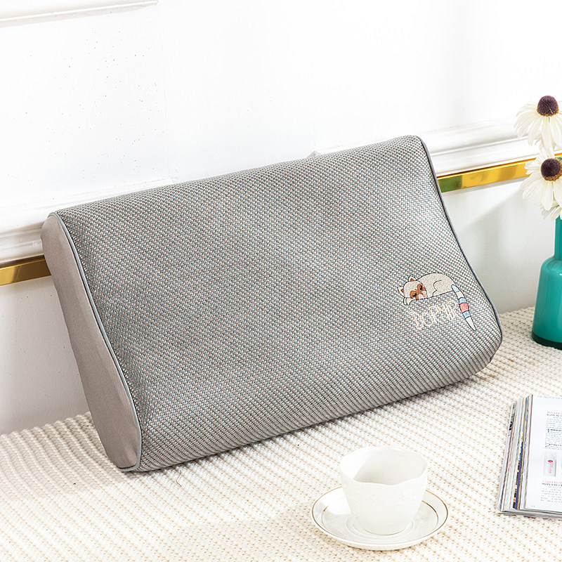 夏季乳胶枕套凉席藤真丝冰丝儿童枕席小宝宝婴儿夏天记忆枕头套