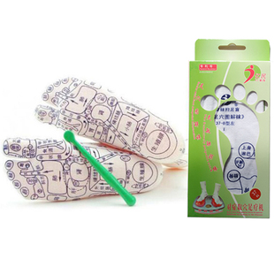 按摩袜穴位袜子脚底足底反射区穴位图亿民足疗养生袜男女穴位袜