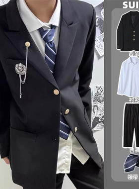 dk日系制服西装套装男士