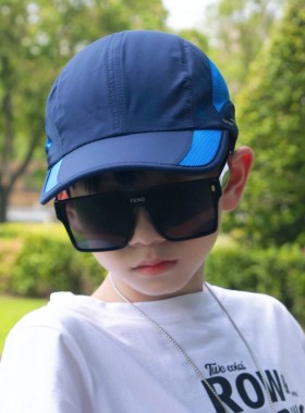 冰感棒球帽子青少年学生骑车户外出游防晒紫外线大帽檐超薄透气帽