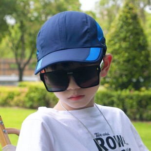 冰感棒球帽子青少年学生骑车户外出游防晒紫外线大帽檐超薄透气帽