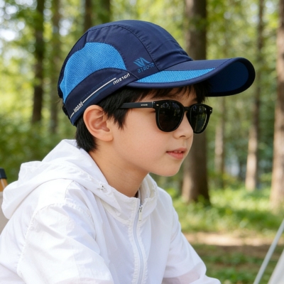 青少年轻量化超薄速干学生棒球帽子大童男孩夏天防晒遮阳透气帽子