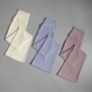 瑜伽长裤女夏季专业跑步外穿速干裤裸感高腰提臀健身运动微喇裤