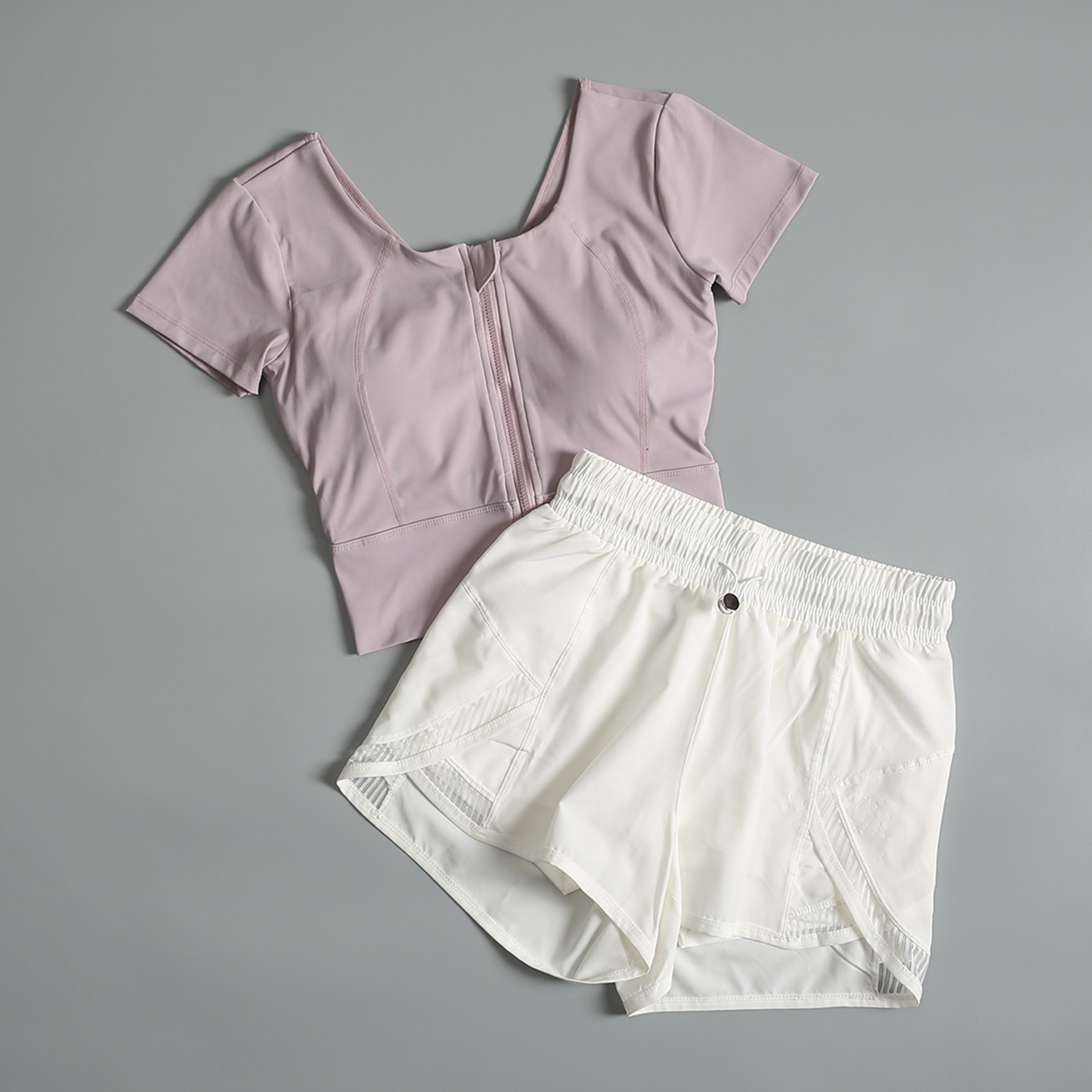 高颜值运动套装女夏季带胸垫