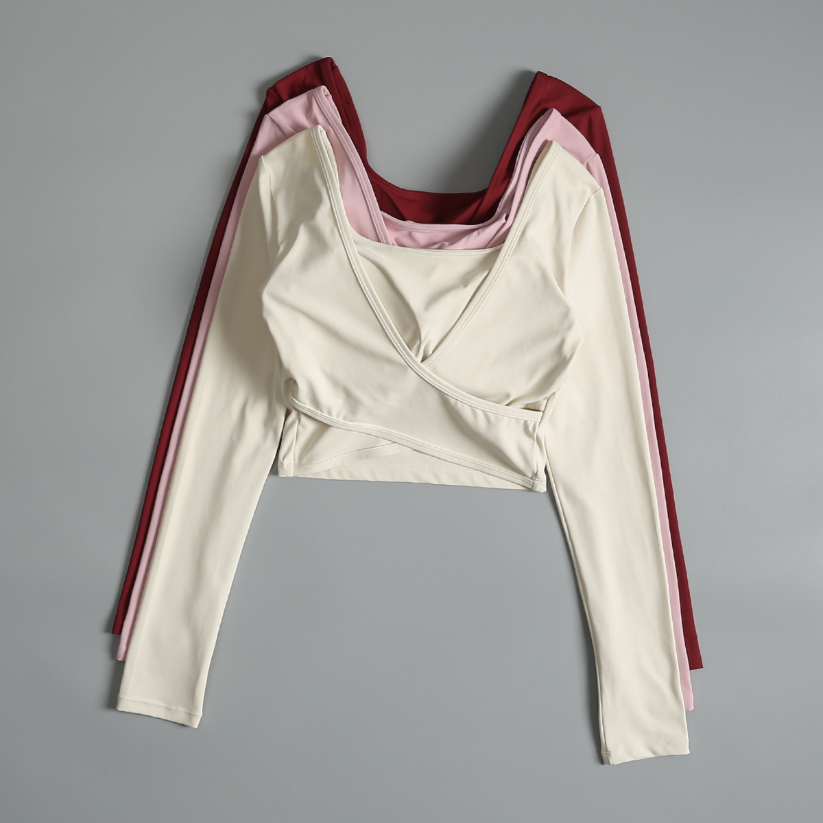 瑜伽服长袖女秋季新款带胸垫跑步