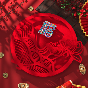 新年2026装饰墙面福到了对联春节绒面五福原创室内窄高级福字门贴