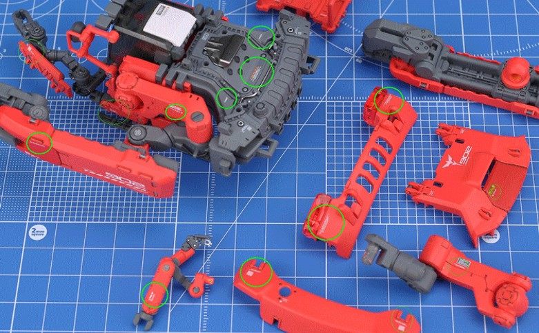 AW001-AW004 日本A.W 钢魂1/144&1/100通用细节蚀刻片水贴改造件