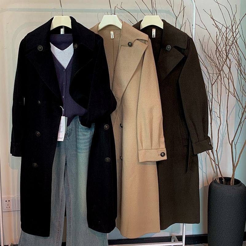 H46羊毛毛呢大衣女高级感简约外套2024秋冬新款韩版轻奢宽松上衣,女装/女士精品,毛呢外套,淘宝优惠券,粉丝福利购,淘宝优惠卷