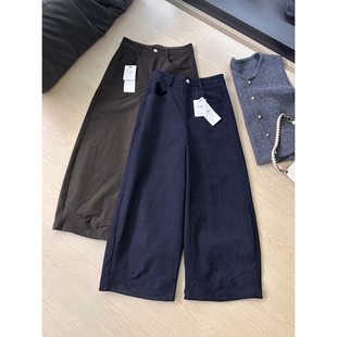 柜599 宽松高腰气球裤 Q88毛呢西装 女九分冬季 八分阔腿香蕉裤 裤