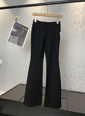 【夏季超模裤】J75黑色喇叭裤女薄款高腰修身小黑裤魔术裤马蹄裤