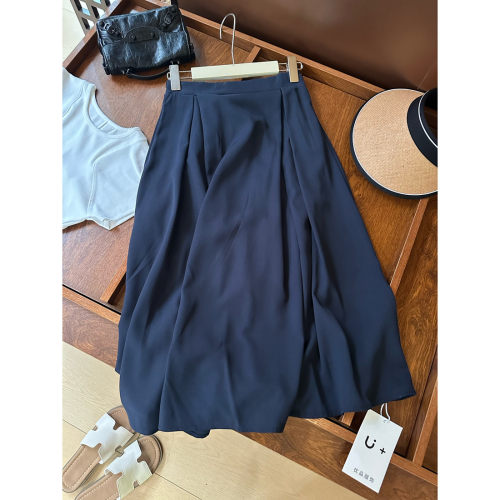 Q78西装半身裙女夏季高腰韩版宽松显瘦中长裙A字裙职业正装半身裙