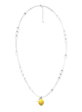 UMUTOPIA柠檬吊坠水晶珍珠项链