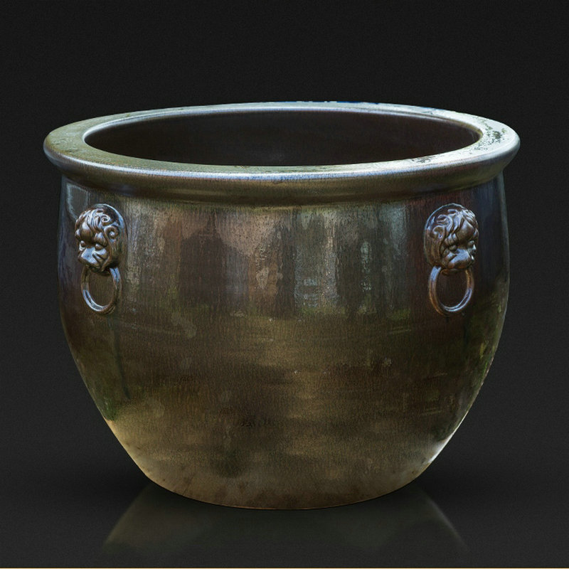 景德镇陶瓷器复古大型鱼缸水缸养鱼盆风水乌龟锦鲤缸摆件家居摆设