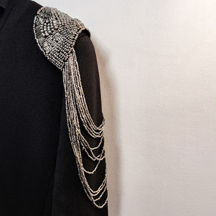 潮超长流苏肩章男女西装胸针百搭演出主持舞台礼服外套服肩上装饰