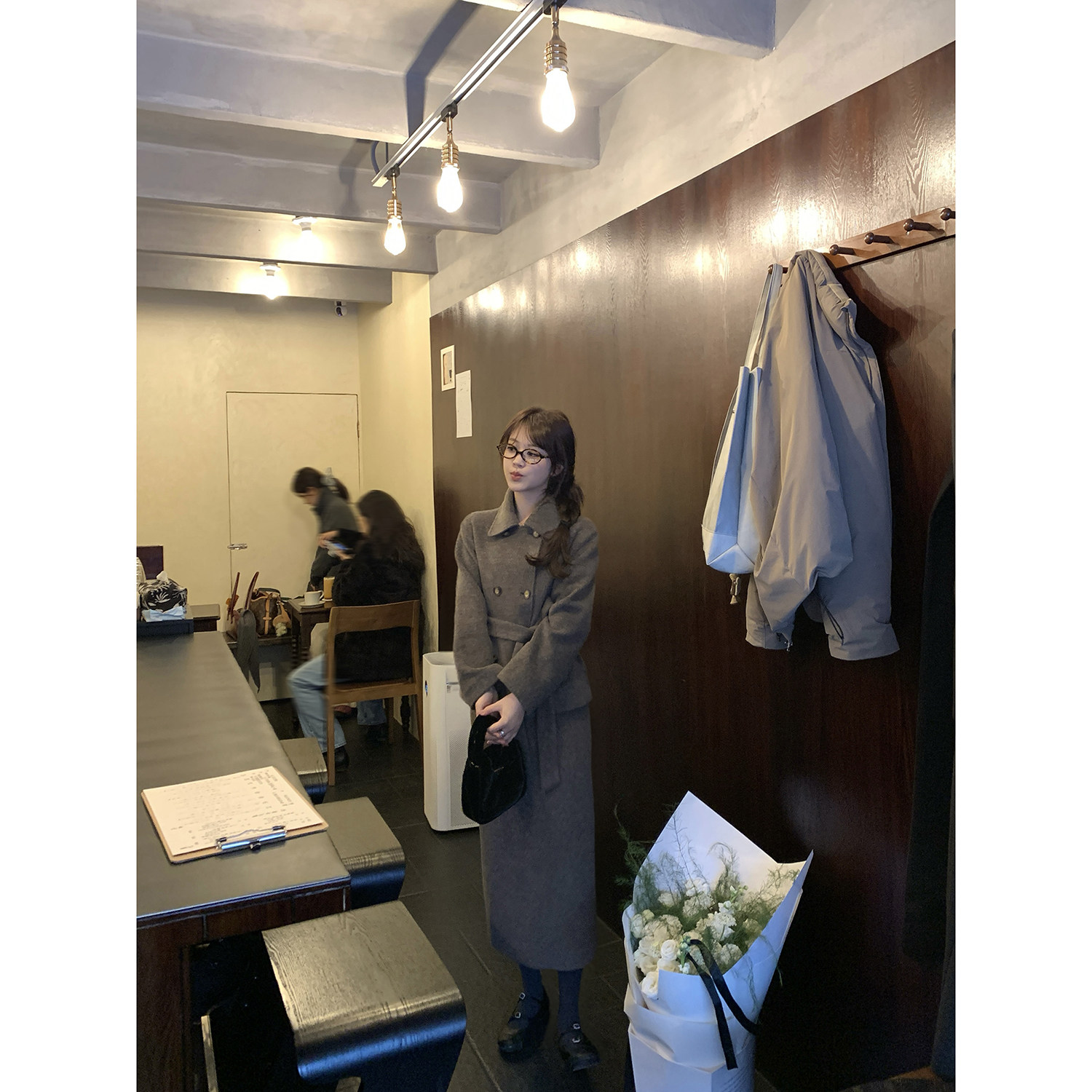 【AHY】时髦复古调~26早春乌木色双排扣腰带羊毛羊绒西装精致套装,女装/女士精品,时尚套装,淘宝优惠券,粉丝福利购,淘宝优惠卷