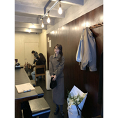 精致套装 26早春乌木色双排扣腰带羊毛羊绒西装 AHY 时髦复古调