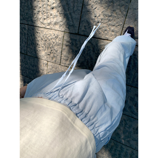 棉麻松紧腰宽松薄款 立减 25春夏折扣 休闲裤 AHY