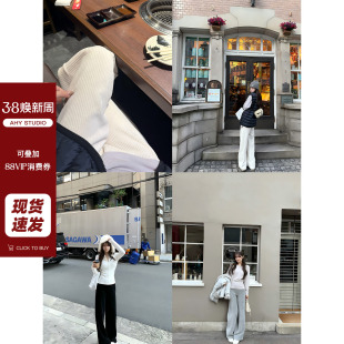 女新品 360g灯芯绒特舒绒显腿长加厚保暖休闲长裤 AHY 现货