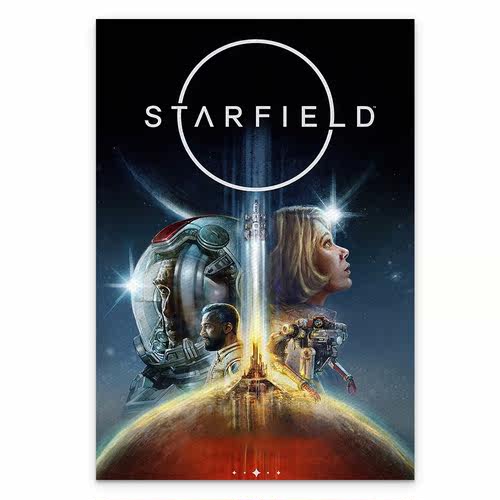 星空Starfield帆布打印金属框架海报装饰画家居游戏