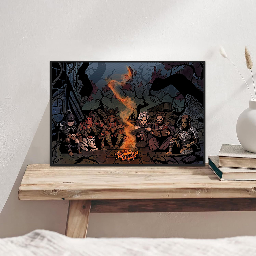 博德之门3Baldur's Gate 3帆布打印金属框架海报装饰画家居游戏