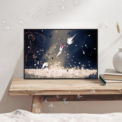 空洞骑士丝之歌游戏Hollow Knight: Silksong帆布打印海报装饰画