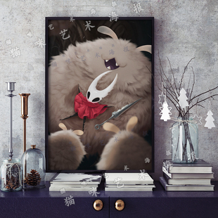 空洞骑士丝之歌游戏Hollow Knight: Silksong帆布打印海报装饰画