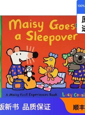 【现货进口原版】英文原版 Maisy Goes on a Sleepover 小鼠波波外出过夜 儿童启蒙认知绘本 生活体验 Lucy Cousins 英文版 进口英