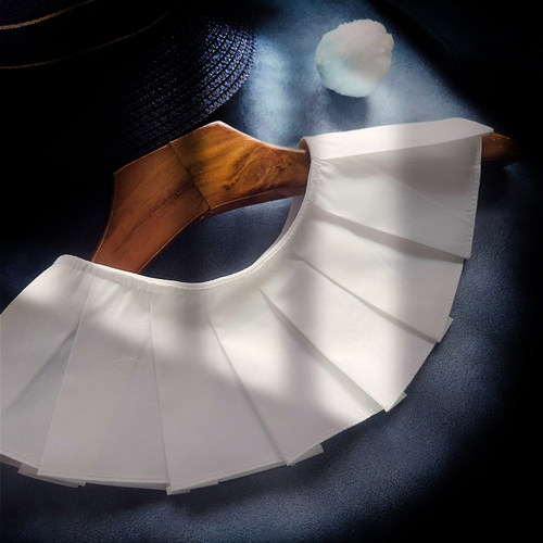 衬衫衣领棉质百搭百褶配毛衣儿童