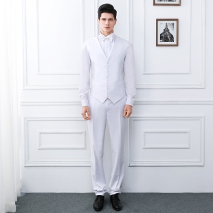 定制男马甲单双排扣演出拍照影楼新伴郎婚礼宴年会酒吧服务生艺考