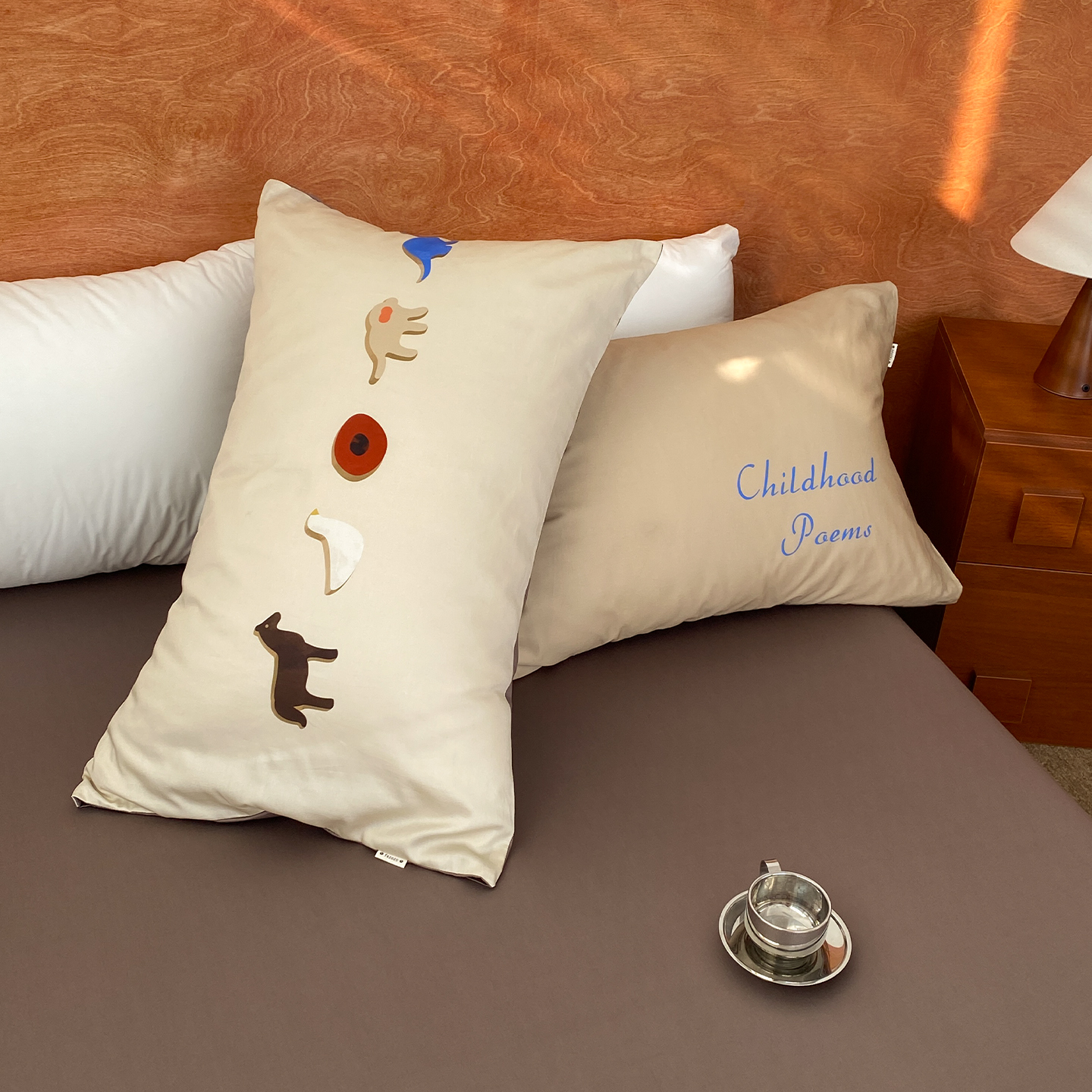 木木里 小众原创60支全棉枕套可爱枕芯罩裸睡长绒棉单只卡通积木