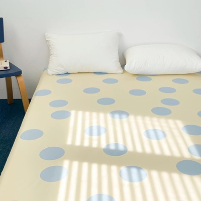 允许发呆主义 简约波点全棉床单床笠双人ins风100%亲肤纯棉可定制