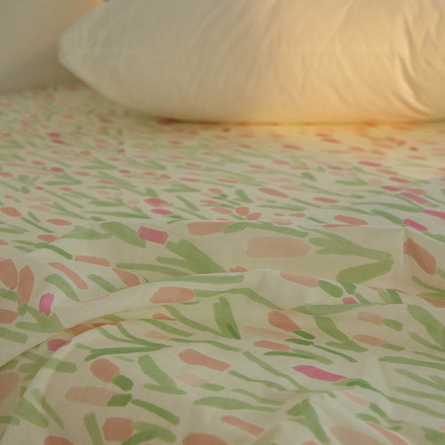 花花造梦碎花双层纱床单