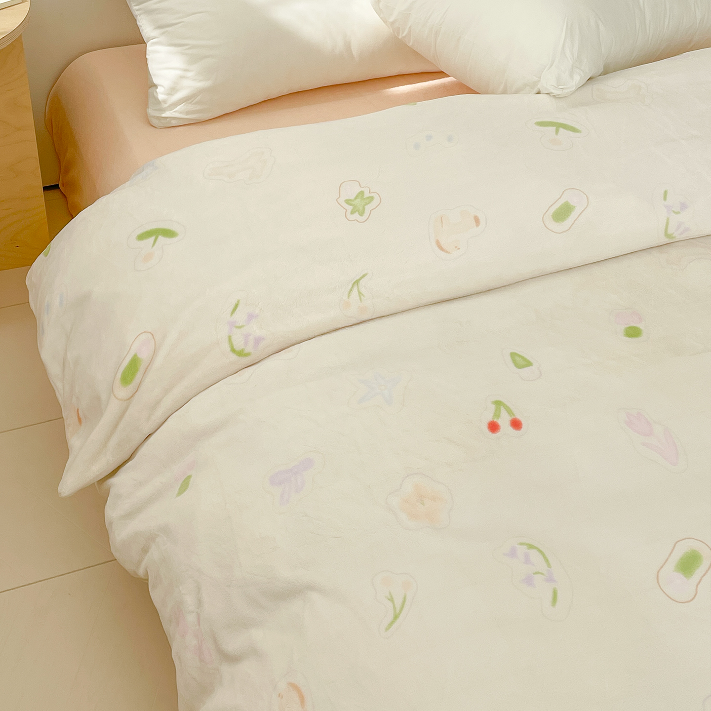 冬日小蛋糕 原创韩系奶油绒被蓄热保暖被芯罩秋冬款ins奶油风单件