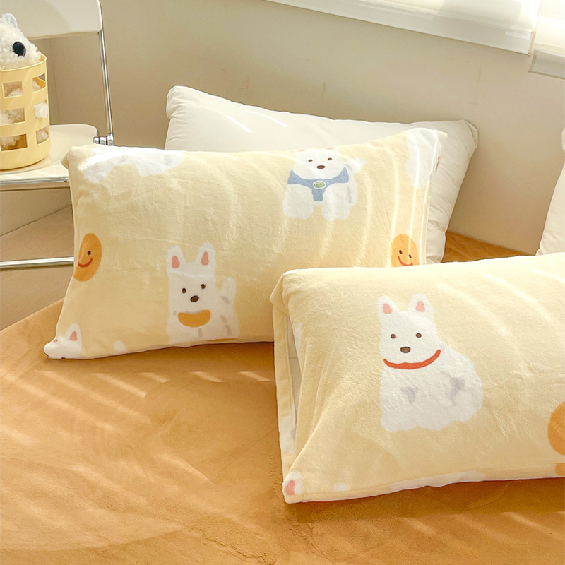 原创插画卡通奶油绒信封枕套