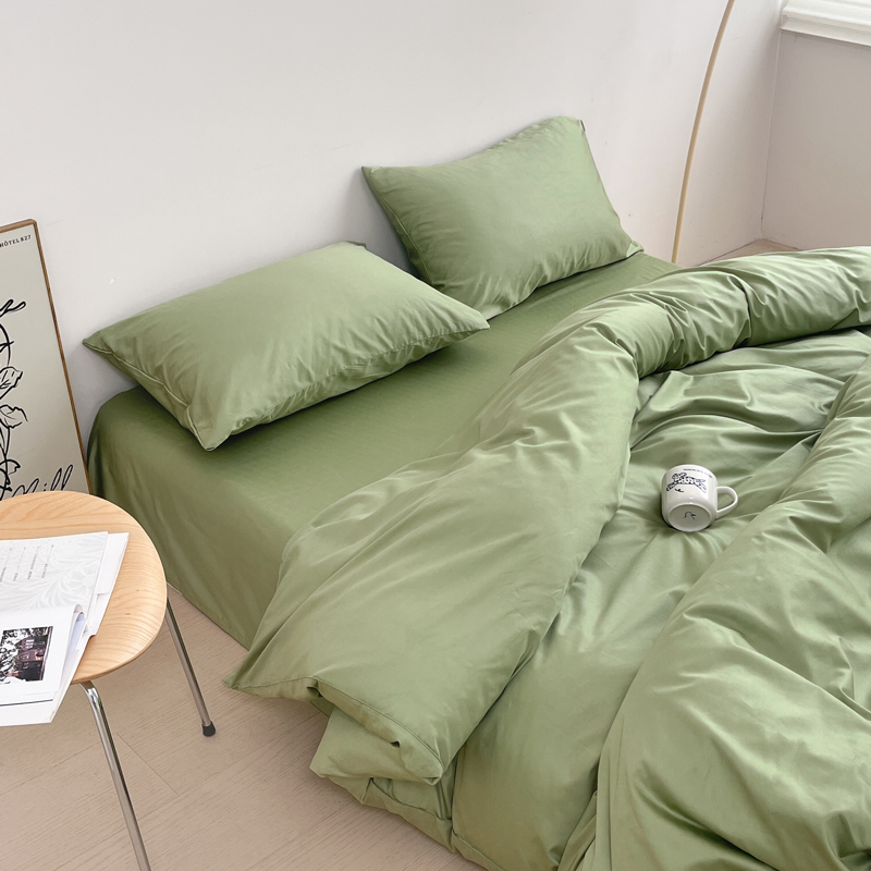原创纯绿全棉100支长绒棉四件套