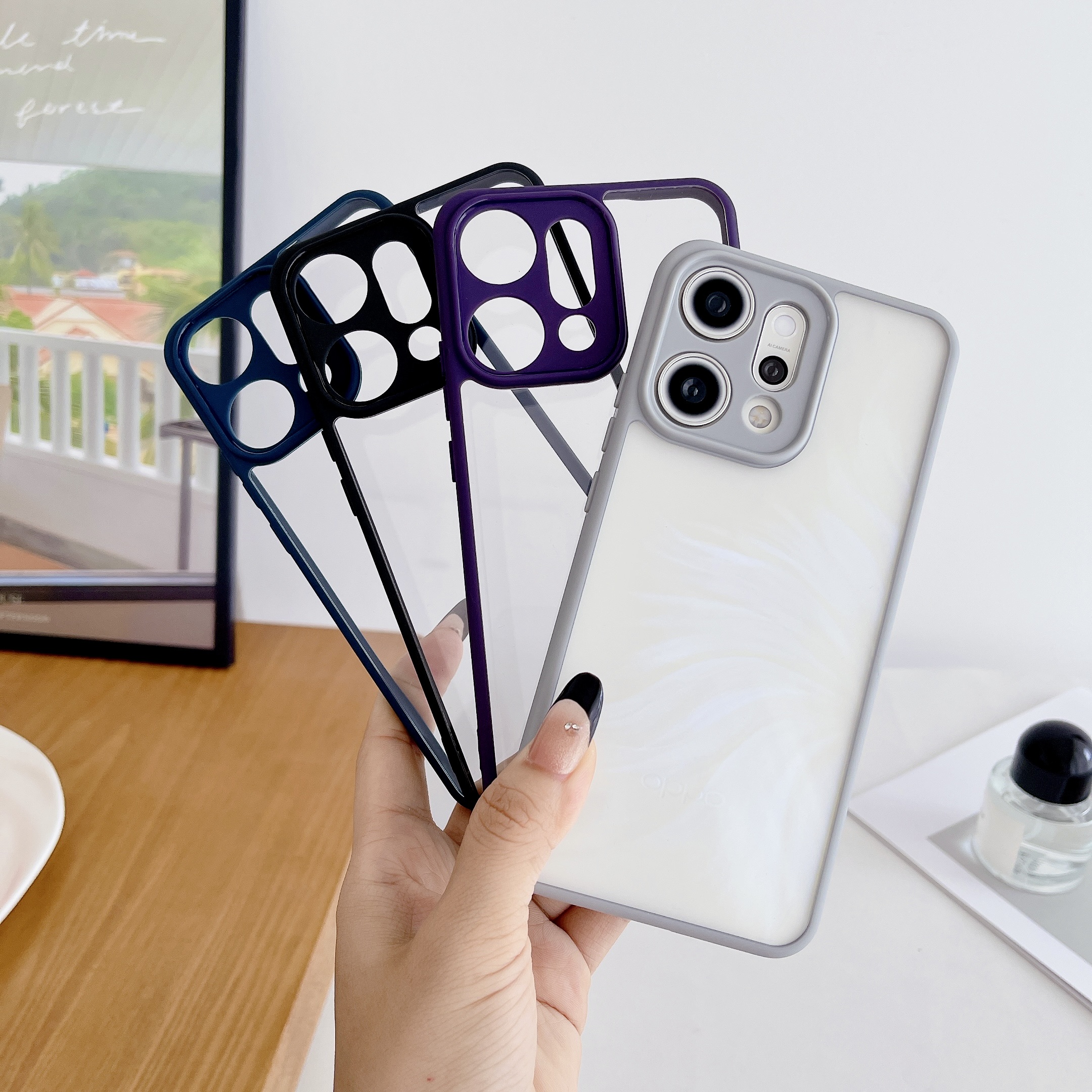 适用外贸OPPO A5 PRO Reno14 14F 13pro 13F  X8 TM磨砂手机壳A58 A79 A3 F29 A40 A60 亚克力二合一保护套