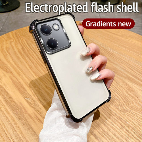适用红米Redmi 17C 15A 15C国际版 四角电镀防摔手机壳红米17 A7 A5加厚电镀壳POCO C71男女通用款防摔保护套