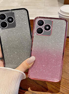 适用外贸荣耀400 Honor X9C X8C X7C 闪粉电镀手机壳华为NOVA12S Magic7 Lite Y91 Y61 渐变电镀保护套批发