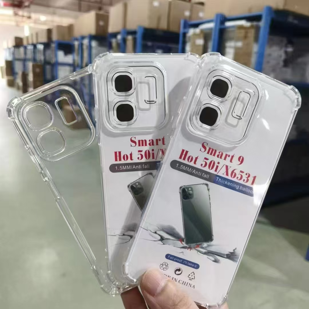 适用传音Infinix HOT60 HOT60PRO+手机壳HOT50 4G/5G加厚防摔壳HOT40i 40PRO透明气囊HOT 20 PLAY保护套批发