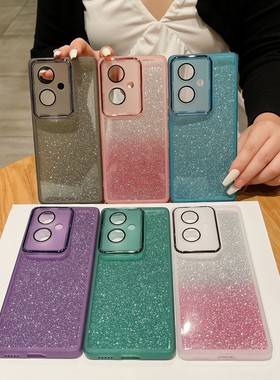 适用外贸VIVO V60Lite V50 V40 V30E Y200东南亚 闪粉镜头贴手机壳Y39 Y28 Y18 T4防摔魅瞳壳潮牌保护套