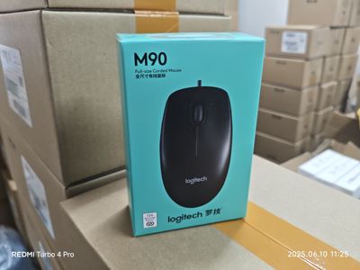 罗技全新M90有线USB台式电脑笔记本家用办公光电游戏鼠标舒适耐用