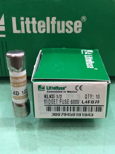 KLKD 1/2A 美国Littelfuse10*38快速熔断器/进口保险丝0.5A600V